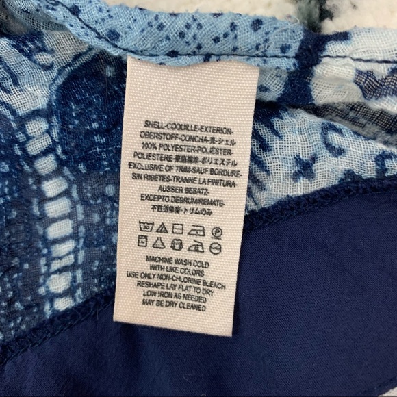 Free People Blue Elephant Gauze Sleeveless Tank top - Picture 10 of 10